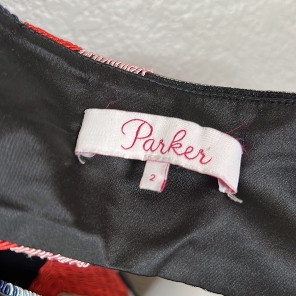 Parker Leona Zig Zag Halter Mini Dress Size 2 - Picture 14 of 15